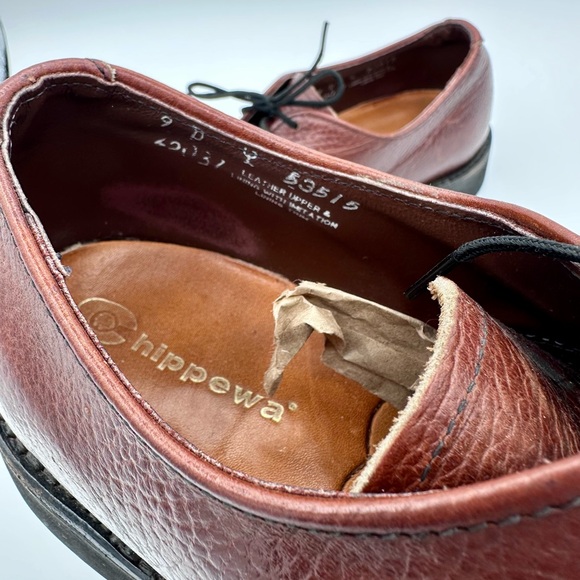 Original Chippewa Mahogany Brown Oxford Shoes - Picture 4 of 10